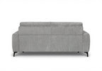 Canapé convertible 3 places en velours chiné gris clair NONA