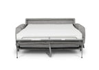 Canapé convertible 3 places en velours chiné gris clair NONA