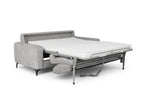 Canapé convertible 3 places en velours chiné gris clair NONA