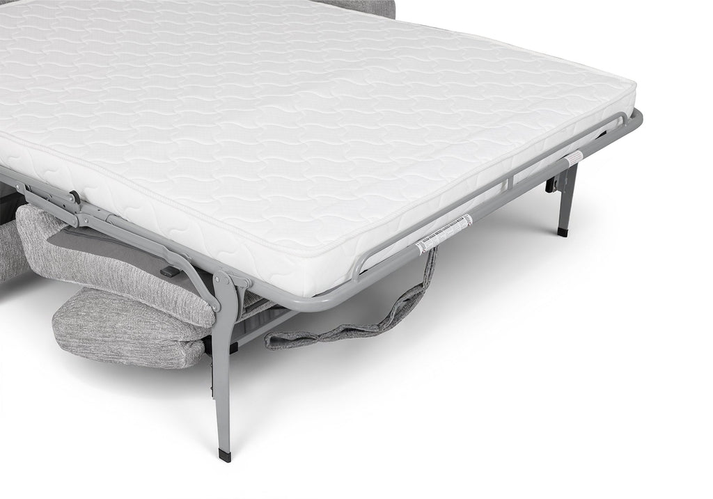 Canapé convertible 3 places en velours chiné gris clair NONA