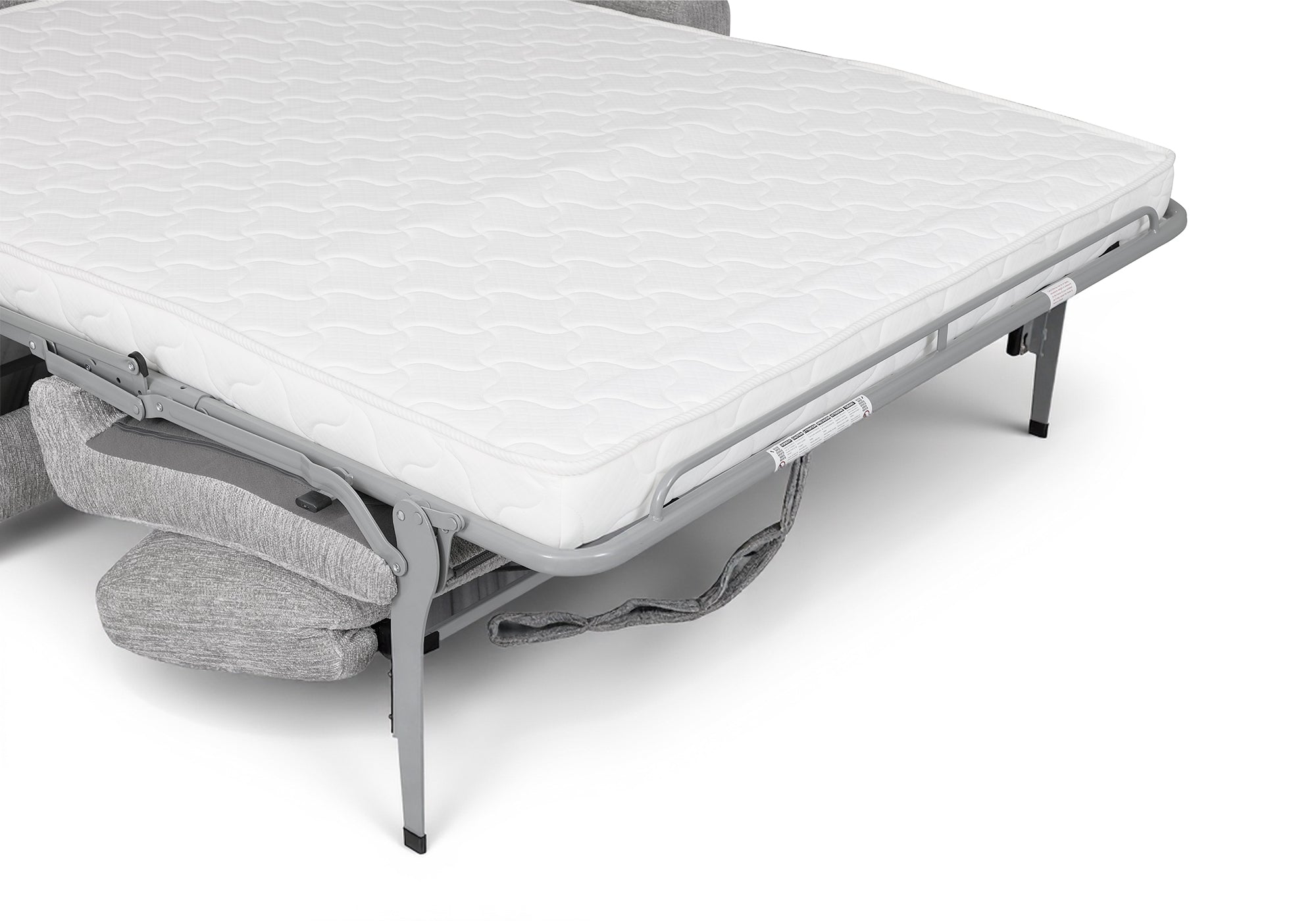 Canapé convertible 3 places en velours chiné gris clair NONA