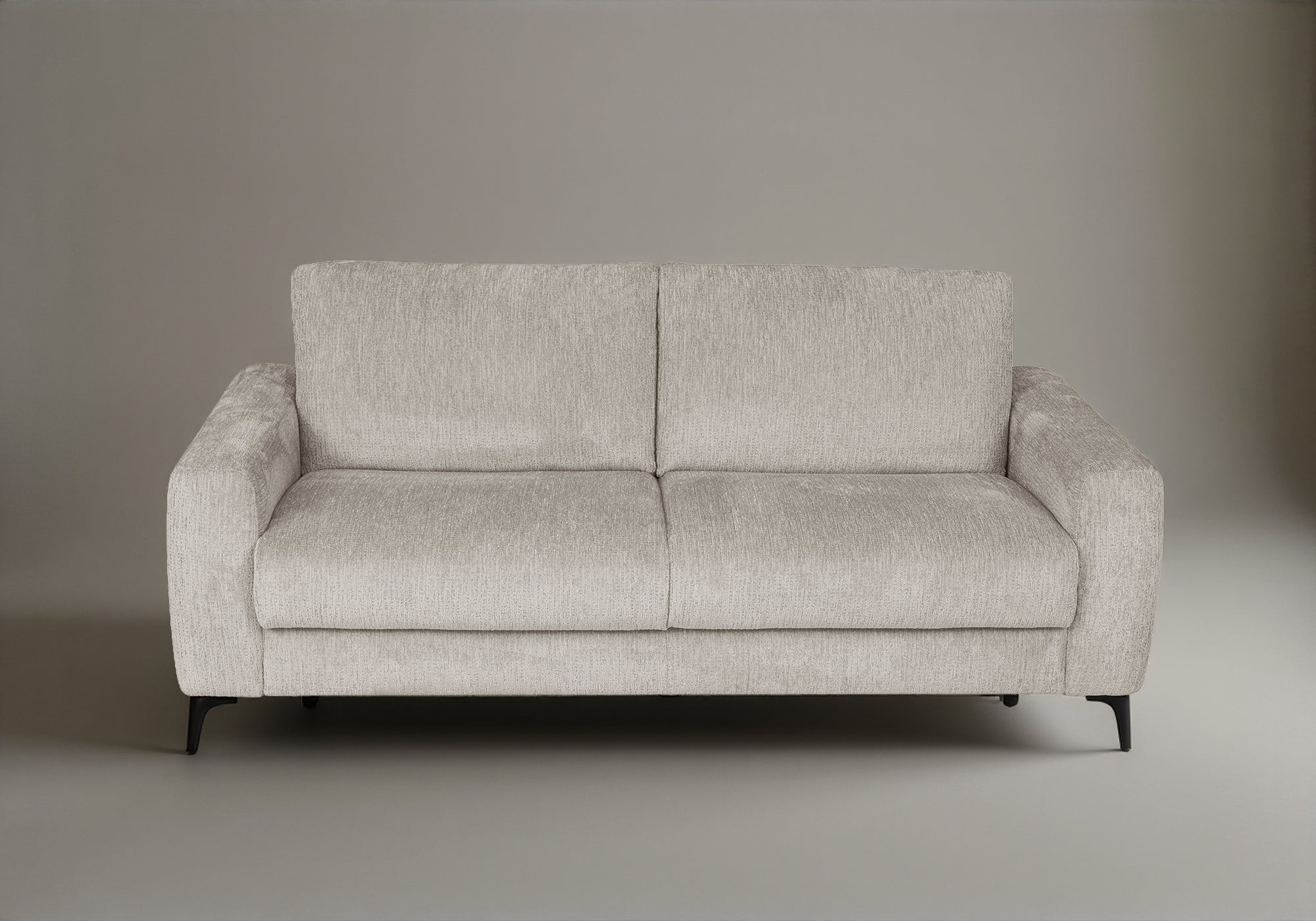 Canapé convertible 3 places en velours chiné beige NONA