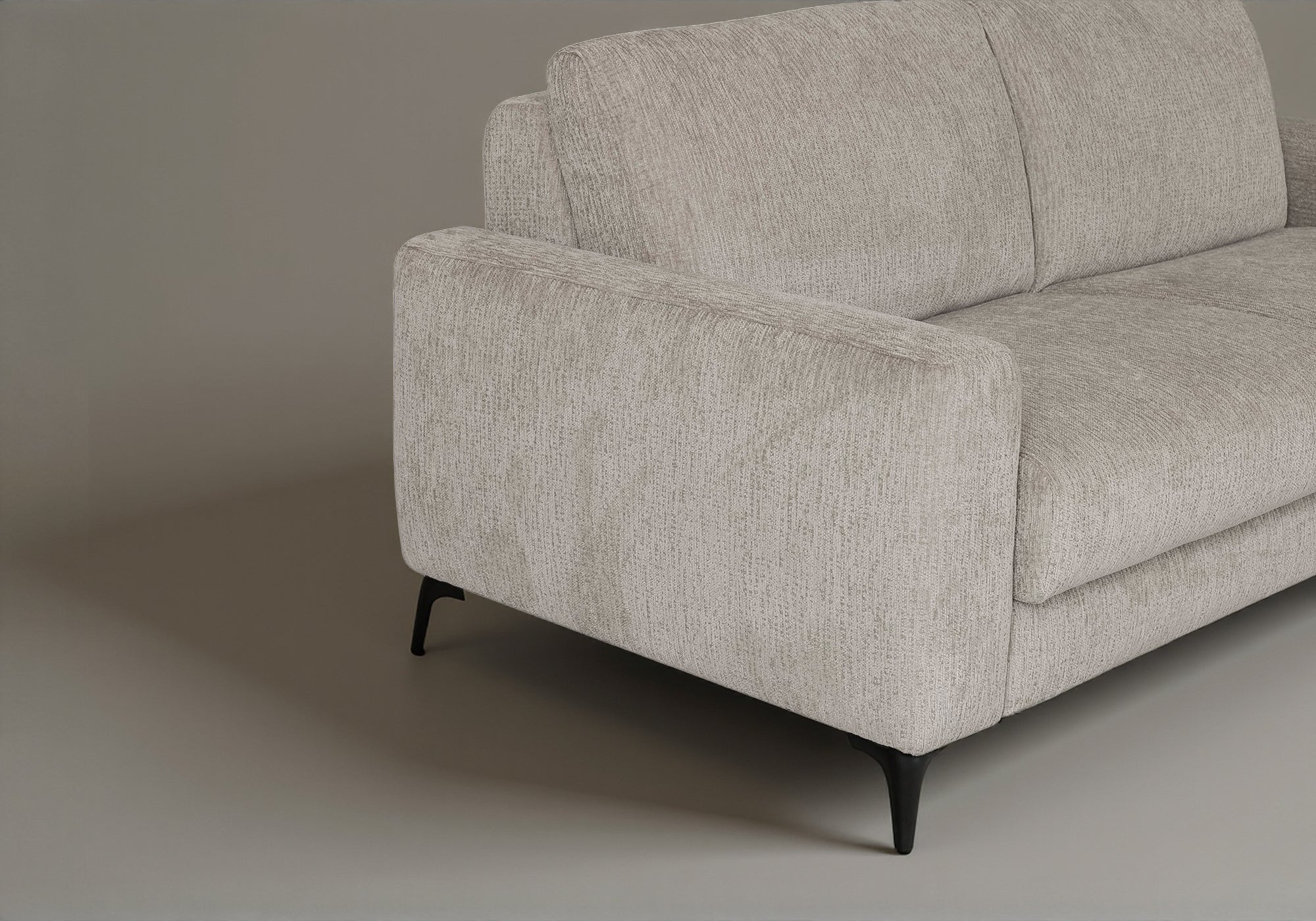 Canapé convertible 3 places en velours chiné beige NONA