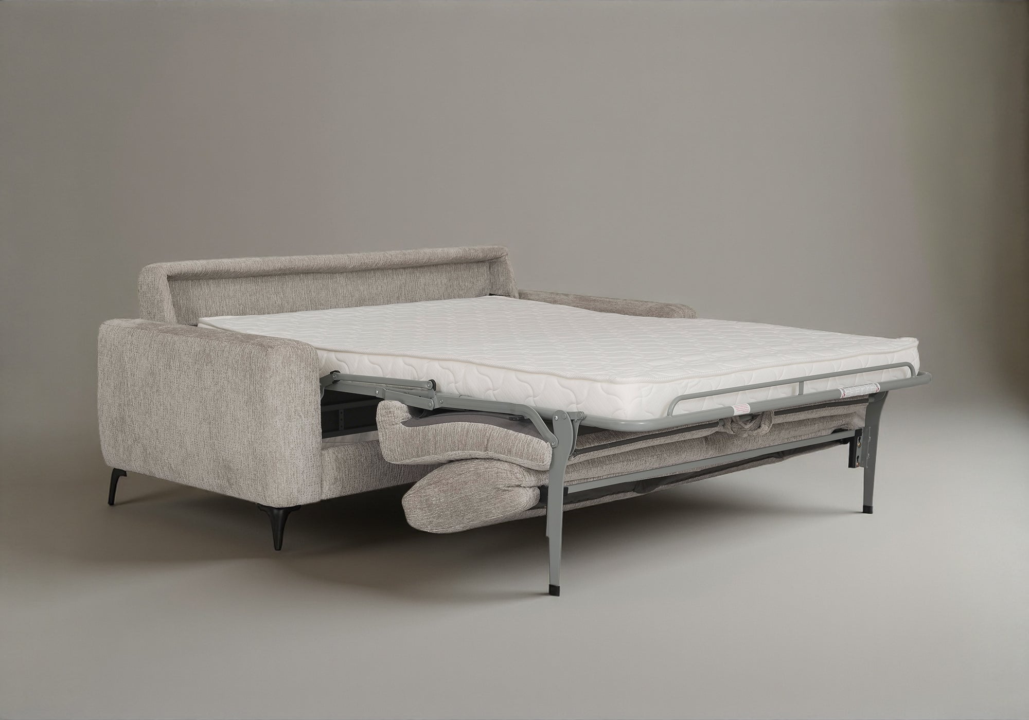 Canapé convertible 3 places en velours chiné beige NONA