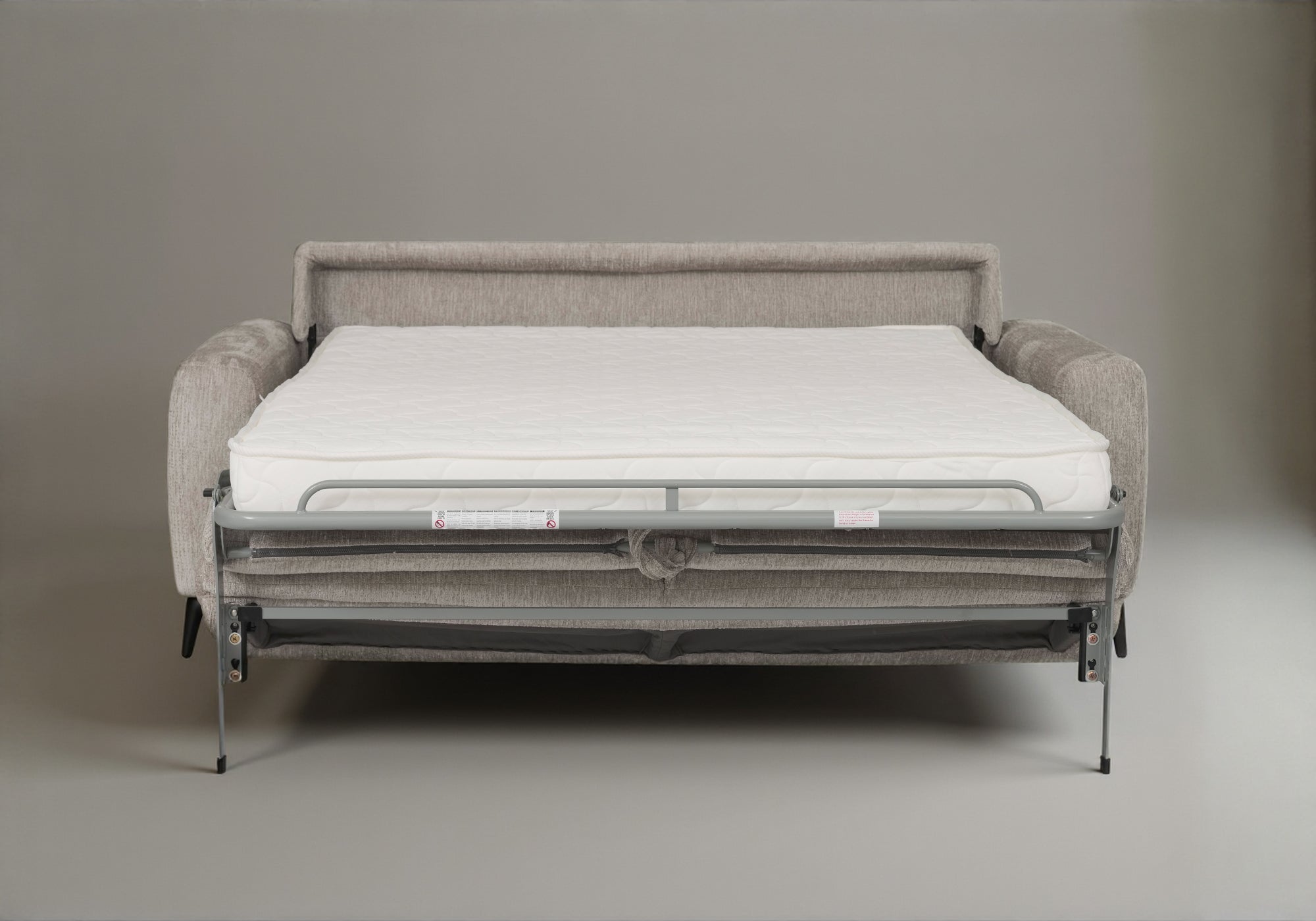 Canapé convertible 3 places en velours chiné beige NONA