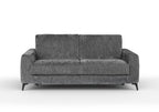 Canapé convertible 3 places en velours chiné gris foncé NONA