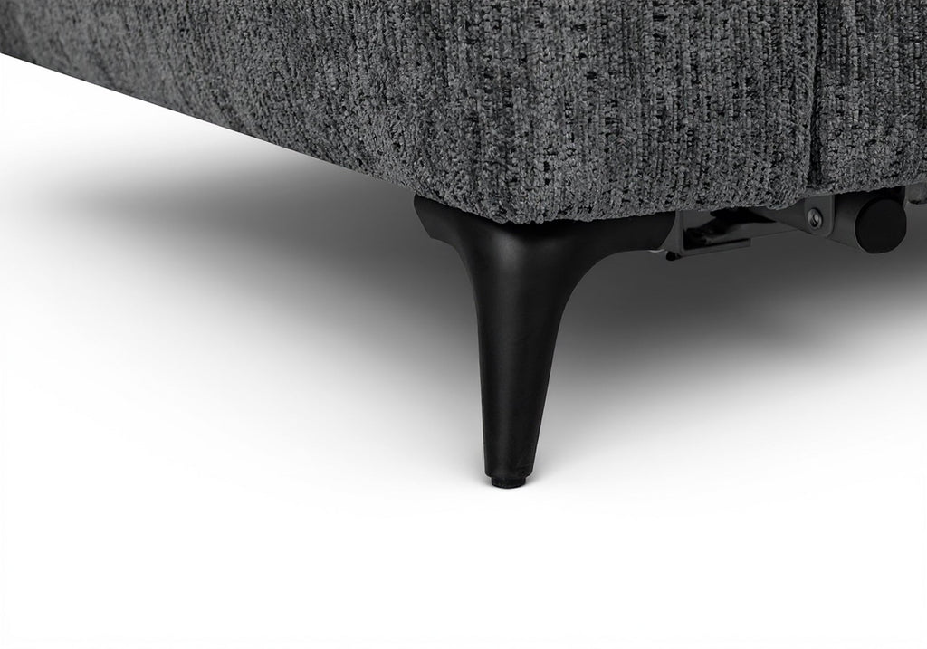 Canapé convertible 3 places en velours chiné gris foncé NONA