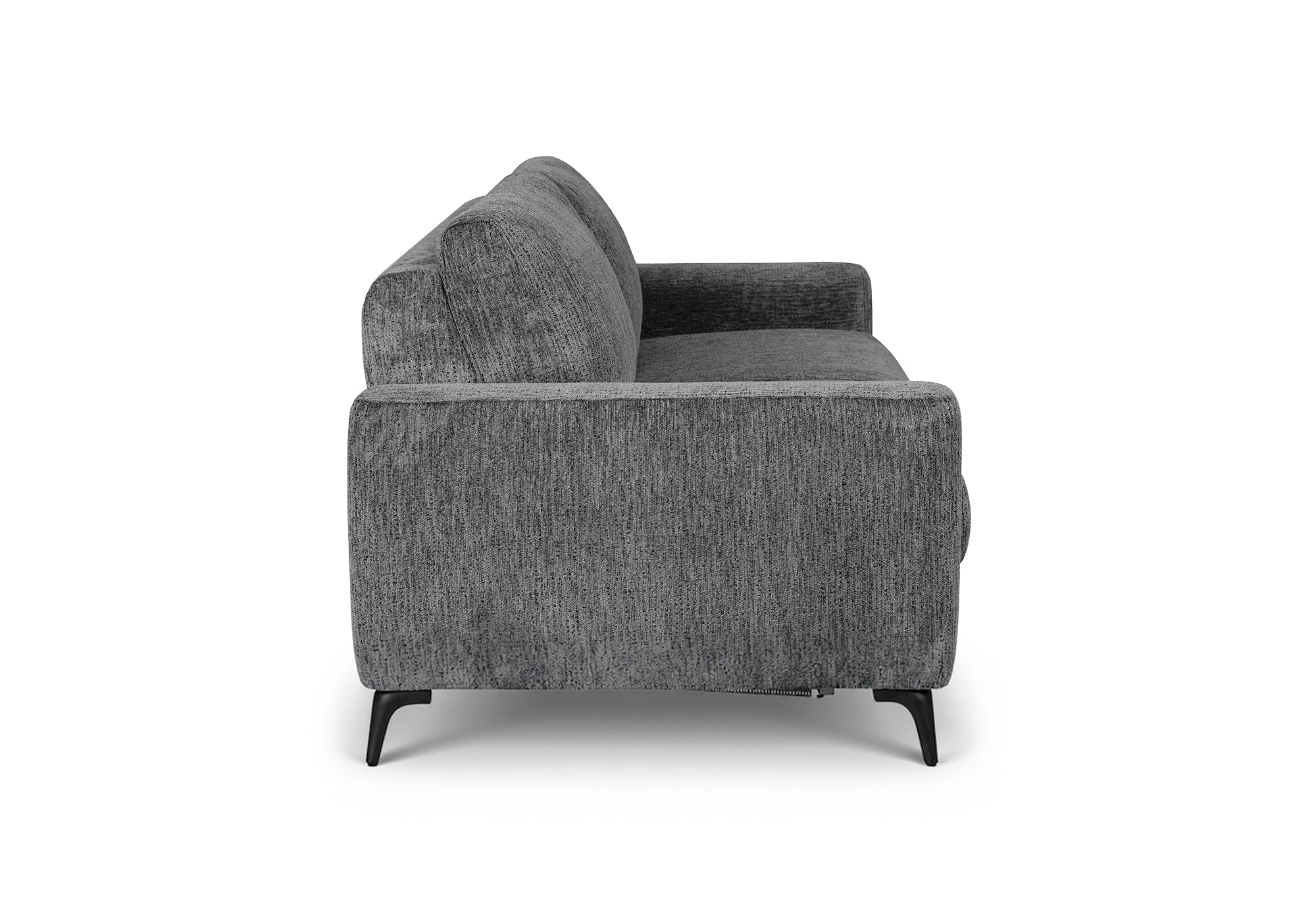 Canapé convertible 3 places en velours chiné gris foncé NONA