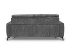 Canapé convertible 3 places en velours chiné gris foncé NONA