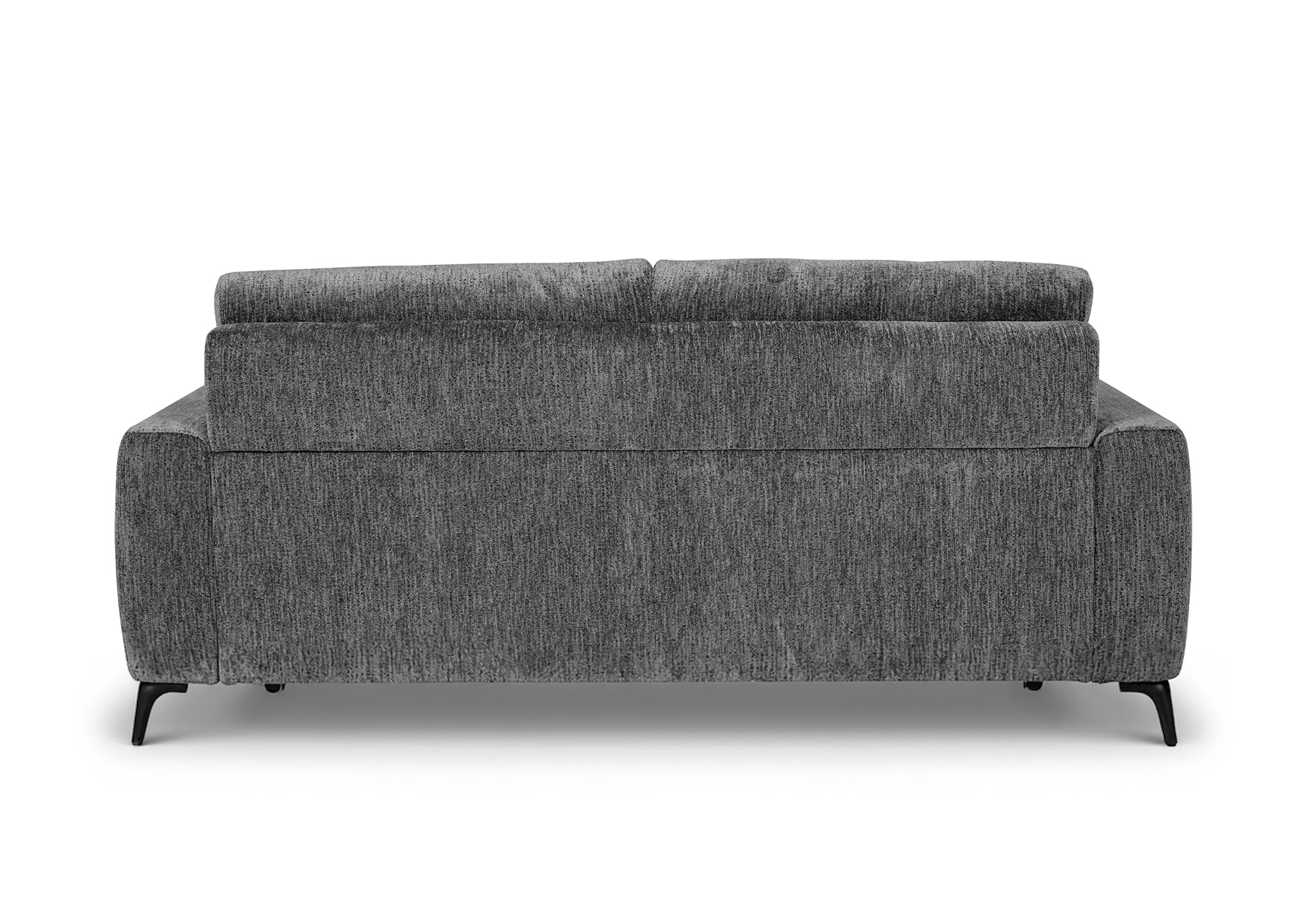 Canapé convertible 3 places en velours chiné gris foncé NONA