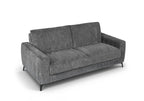 Canapé convertible 3 places en velours chiné gris foncé NONA