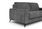 Canapé convertible 3 places en velours chiné gris foncé NONA