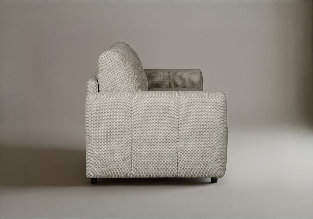 Canapé convertible 3 places en tissu beige ISANDRO