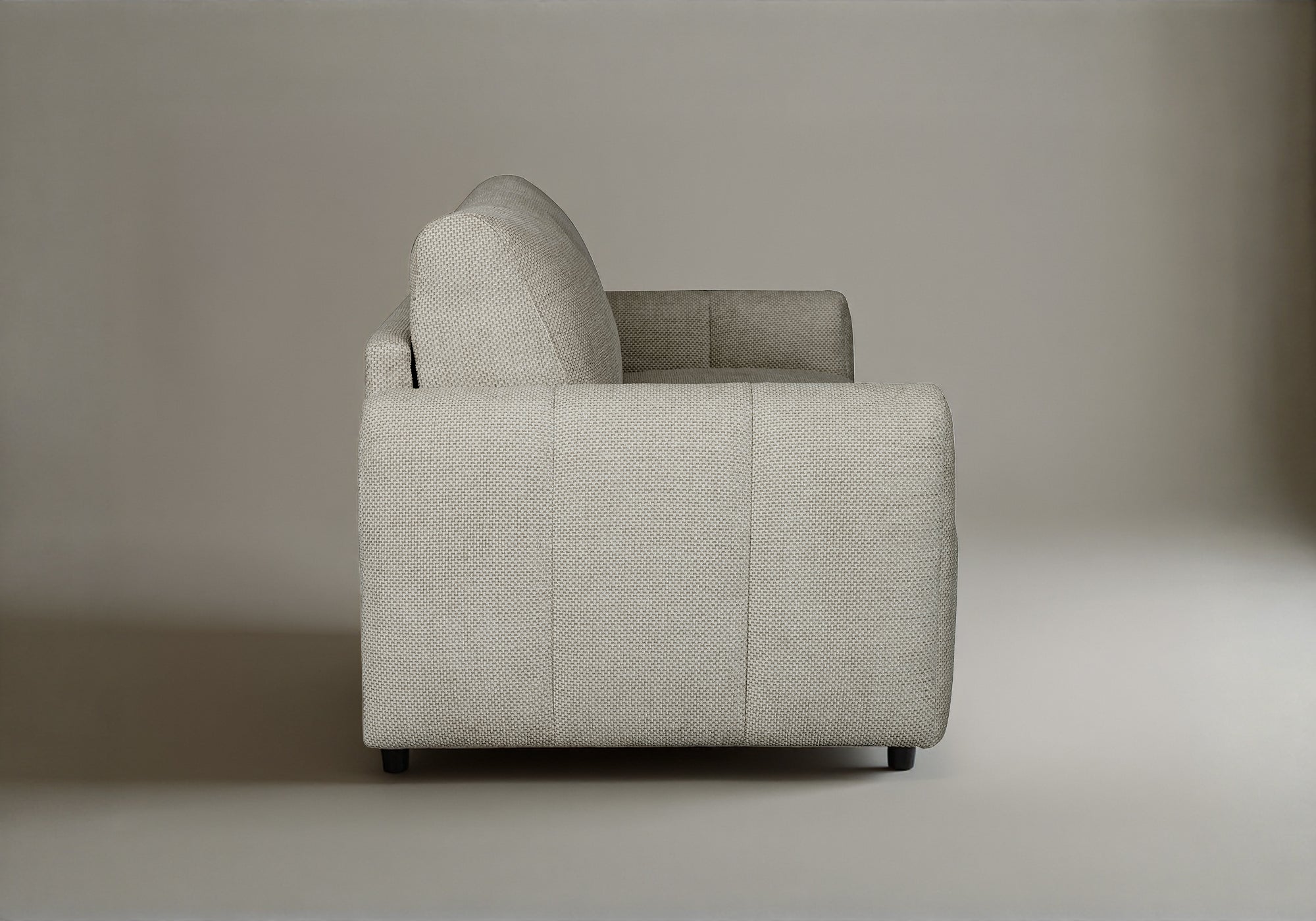 Canapé convertible 3 places en tissu beige ISANDRO