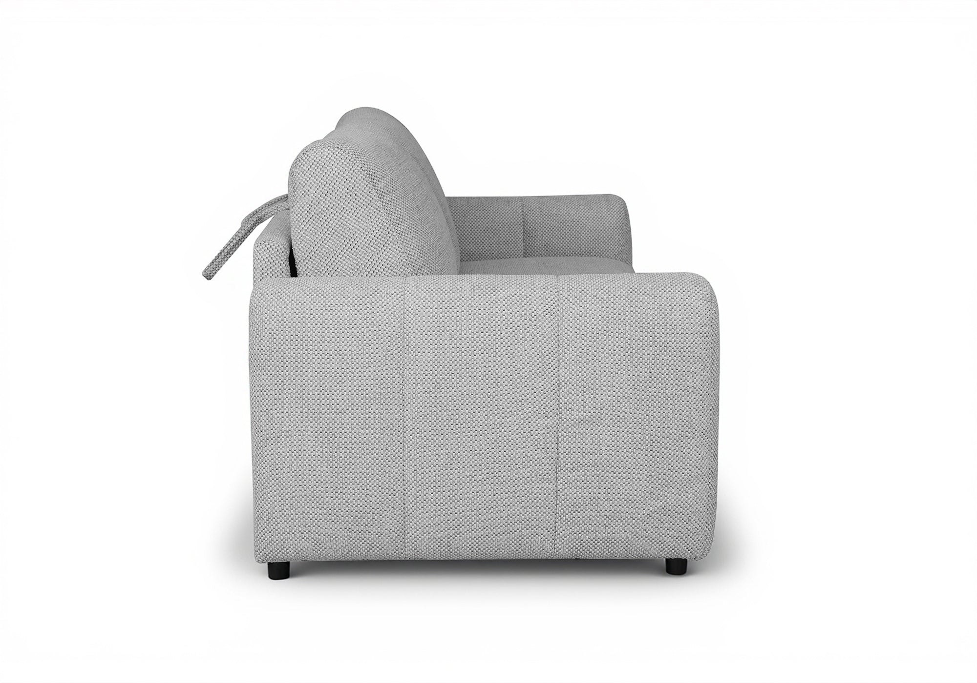 Canapé convertible 3 places en tissu gris ISANDRO