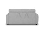 Canapé convertible 3 places en tissu gris ISANDRO