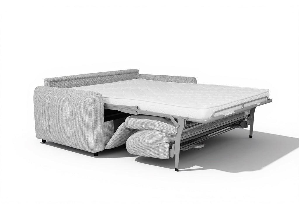 Canapé convertible 3 places en tissu gris ISANDRO