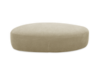 Pouf en velours tissé beige IMENIA
