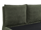 Lit coffre en tissu bouclette vert olive 160x200 cm MELY