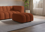 Pouf en tissu bouclette terracotta AELIS