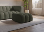Pouf en tissu bouclette vert AELIS