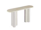 Console en marbre composite beige pieds forme organique VANINA